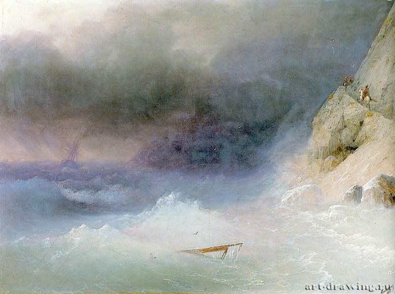 Буря у скалистых берегов. 1875 - The storm along the rocky shores. 1875
73 х 102 смХолст, маслоРомантизм, реализмРоссияЕреван. Армянское общество культурных связей